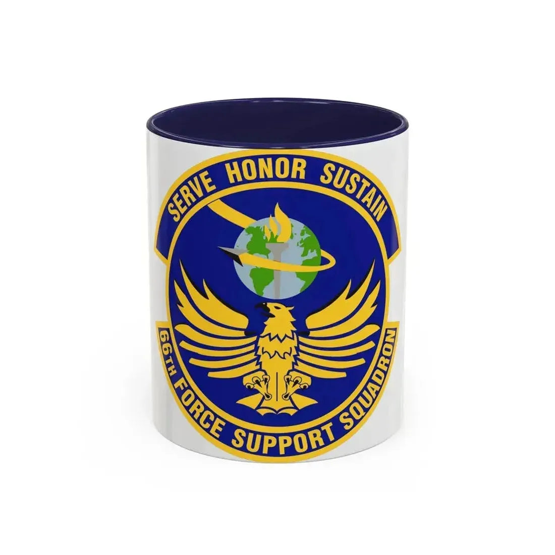 66th Force Support Squadron (U.S. Air Force) Accent Coffee Mug 11oz Navy - Go Mug Yourself