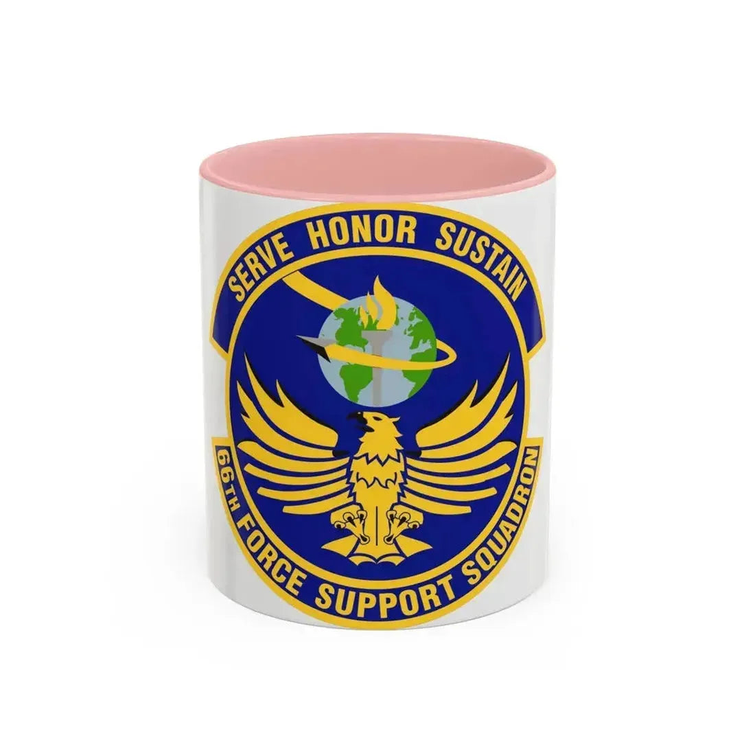 66th Force Support Squadron (U.S. Air Force) Accent Coffee Mug 11oz Pink - Go Mug Yourself