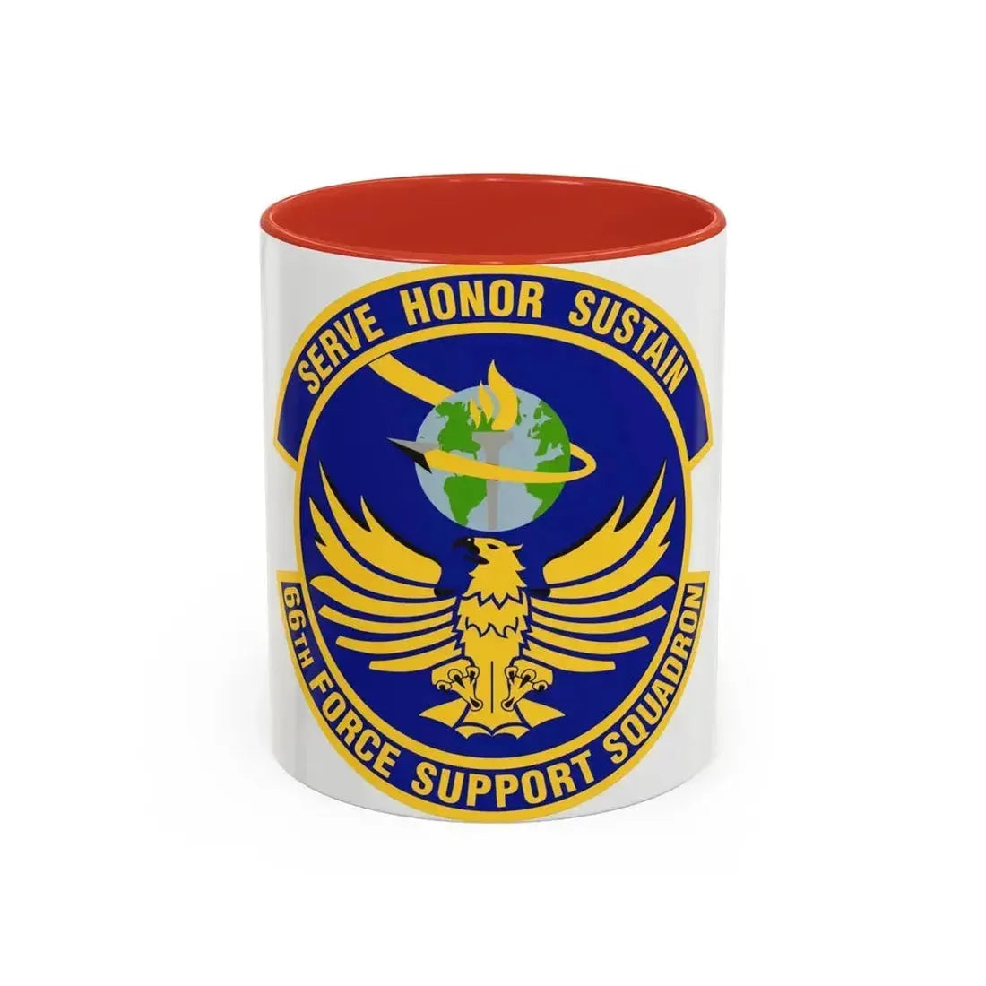 66th Force Support Squadron (U.S. Air Force) Accent Coffee Mug 11oz Red - Go Mug Yourself