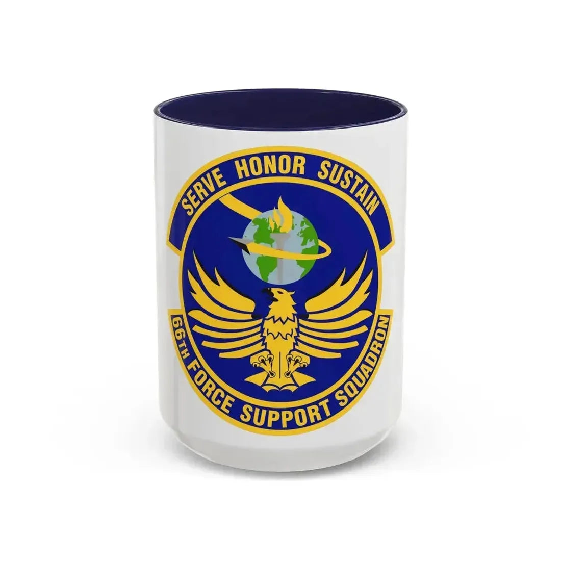 66th Force Support Squadron (U.S. Air Force) Accent Coffee Mug 15oz Navy - Go Mug Yourself