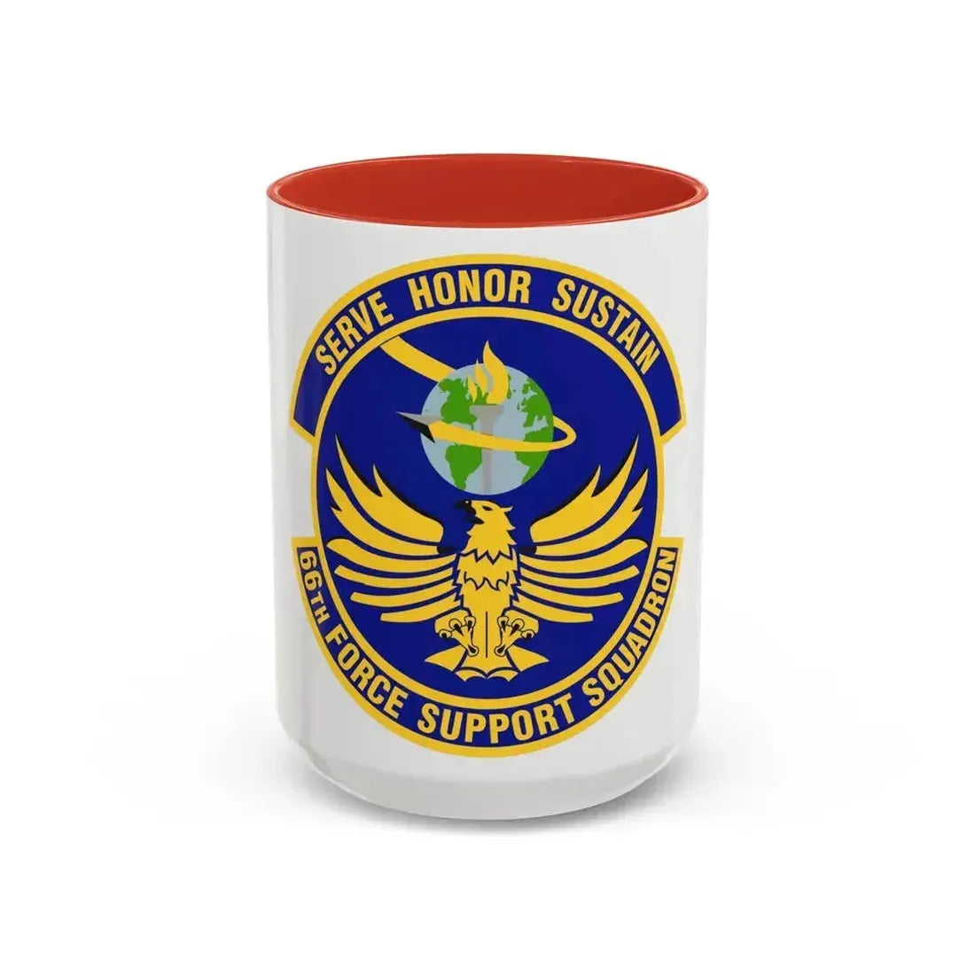 66th Force Support Squadron (U.S. Air Force) Accent Coffee Mug 15oz Red - Go Mug Yourself