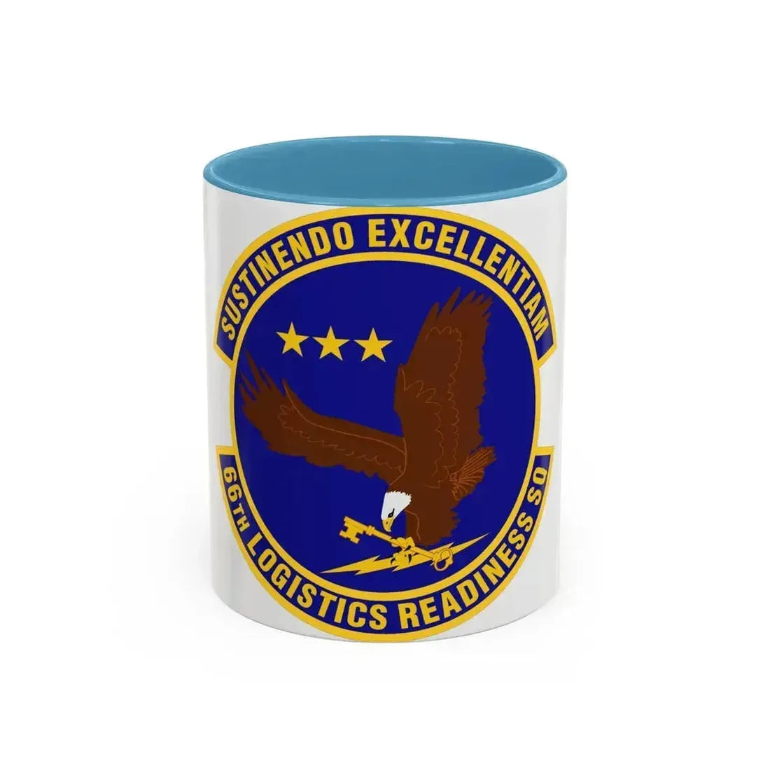66th Logistics Readiness Squadron (U.S. Air Force) Accent Coffee Mug 11oz Light Blue - Go Mug Yourself