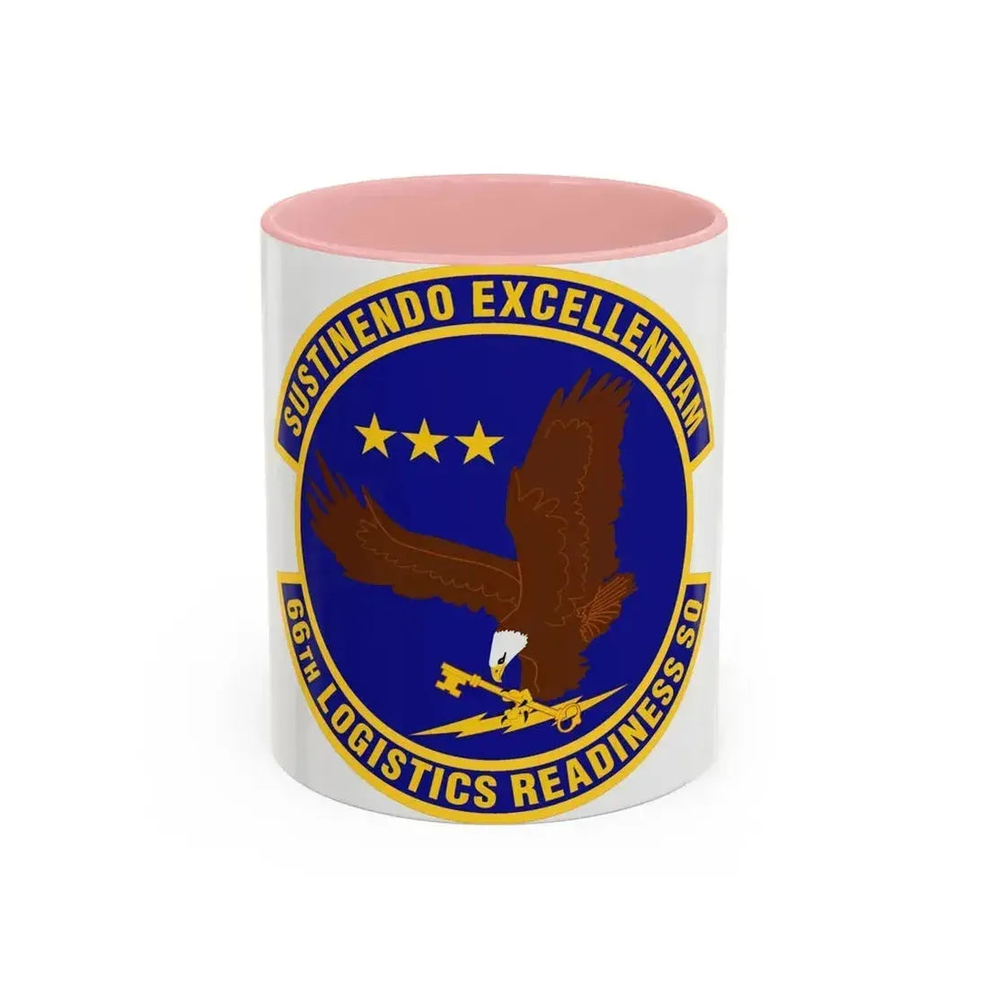 66th Logistics Readiness Squadron (U.S. Air Force) Accent Coffee Mug 11oz Pink - Go Mug Yourself
