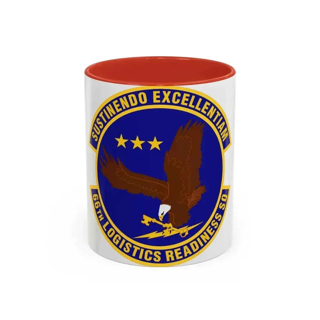66th Logistics Readiness Squadron (U.S. Air Force) Accent Coffee Mug 11oz Red - Go Mug Yourself