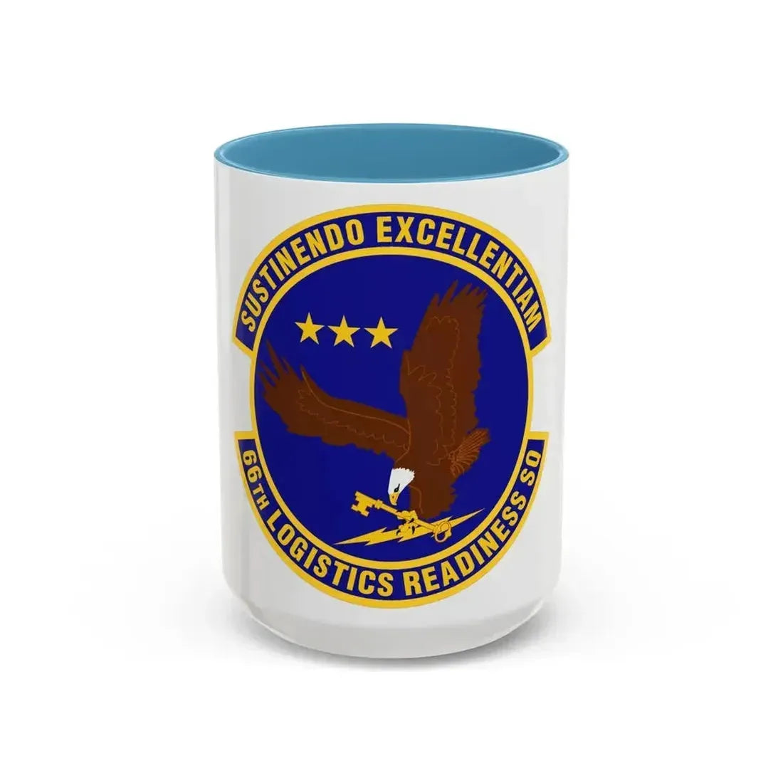 66th Logistics Readiness Squadron (U.S. Air Force) Accent Coffee Mug 15oz Light Blue - Go Mug Yourself