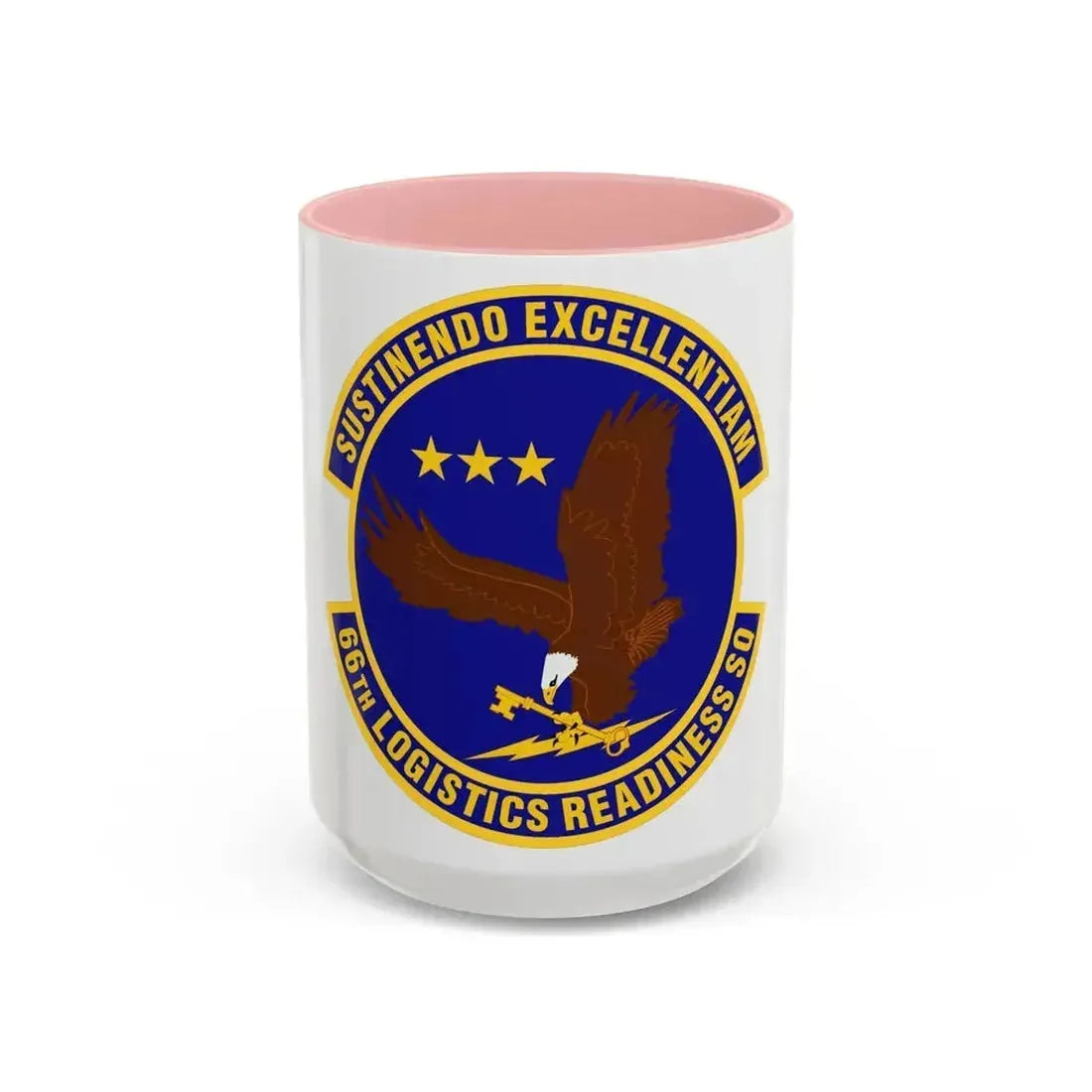 66th Logistics Readiness Squadron (U.S. Air Force) Accent Coffee Mug 15oz Pink - Go Mug Yourself