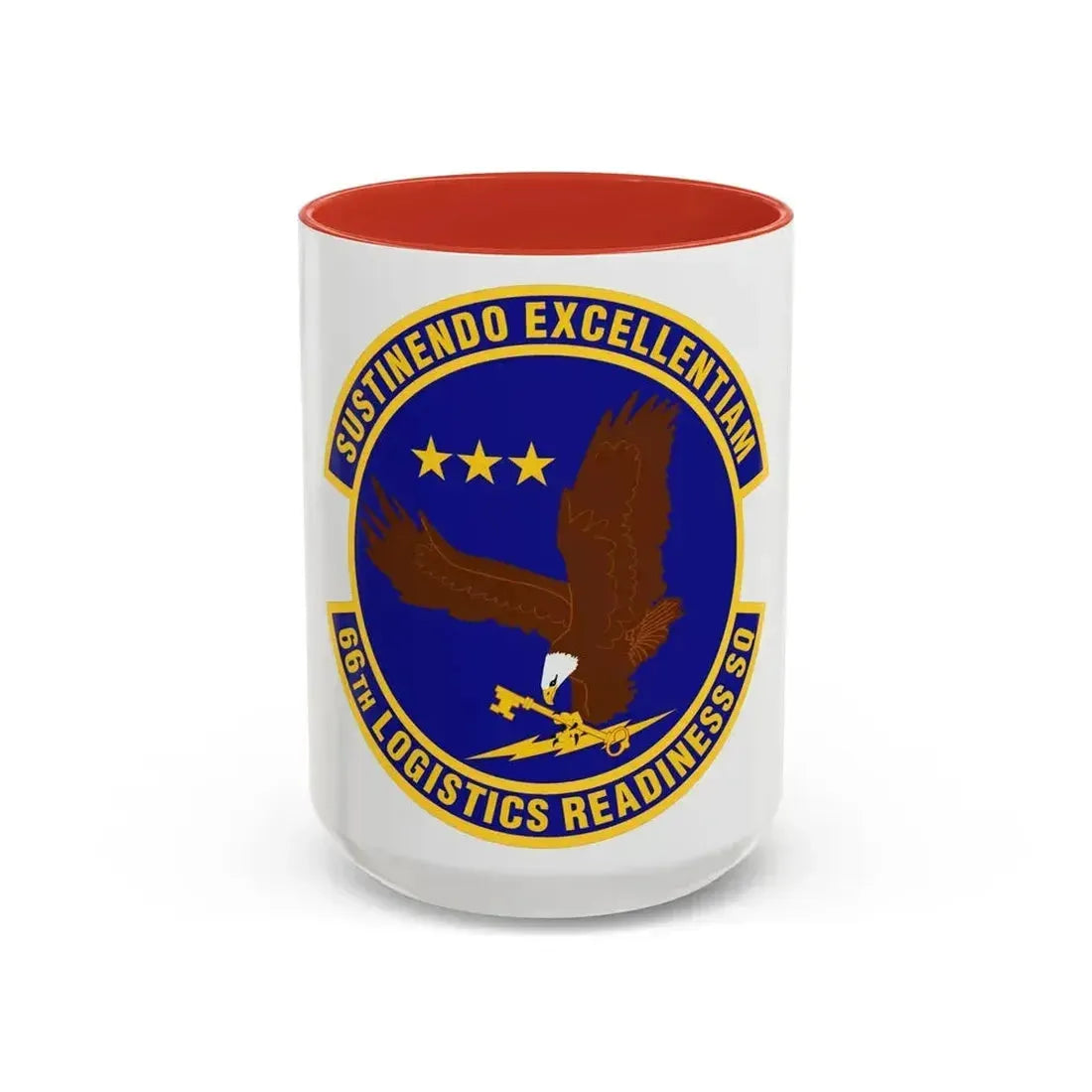 66th Logistics Readiness Squadron (U.S. Air Force) Accent Coffee Mug 15oz Red - Go Mug Yourself