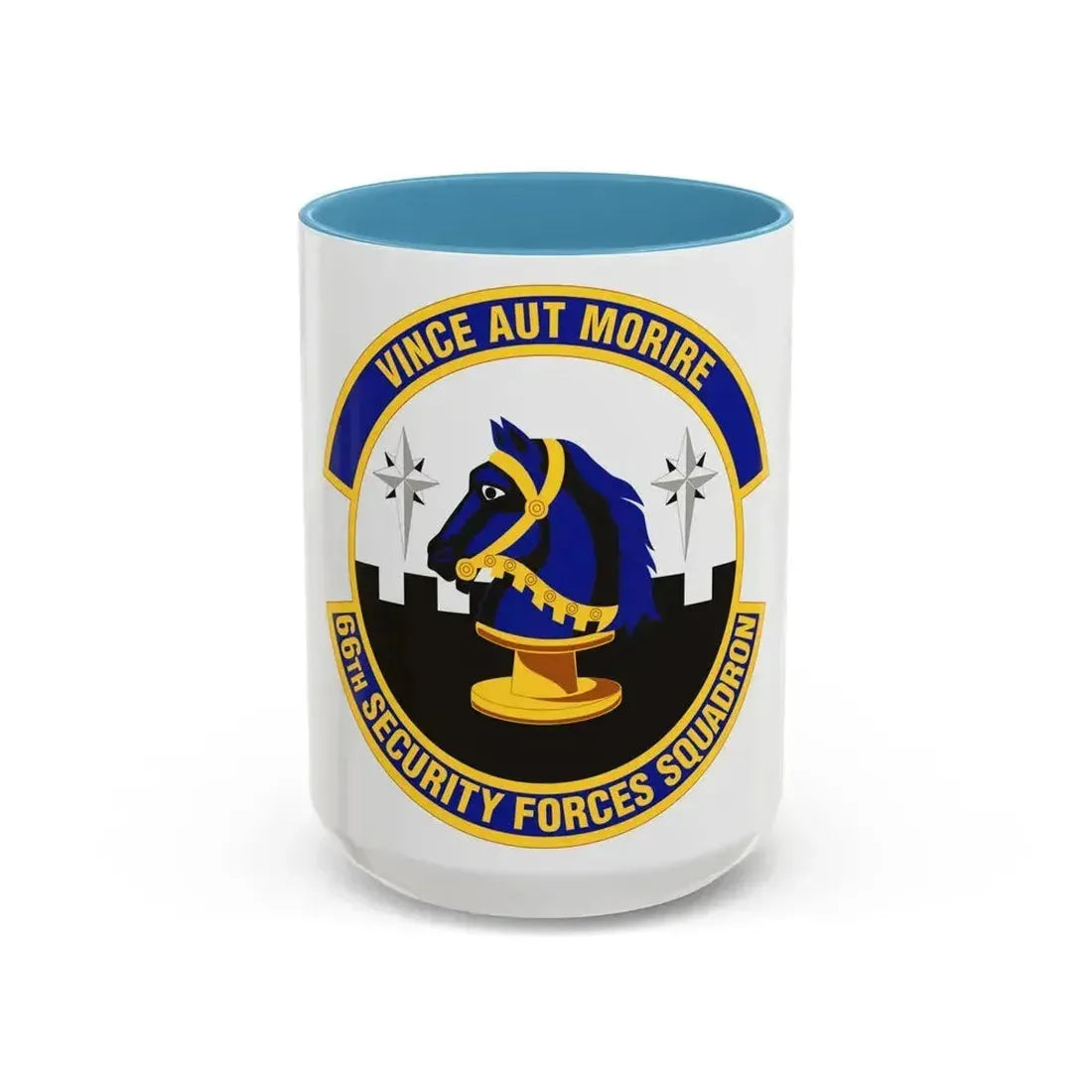 66th Security Forces Squadron (U.S. Air Force) Accent Coffee Mug 15oz Light Blue - Go Mug Yourself