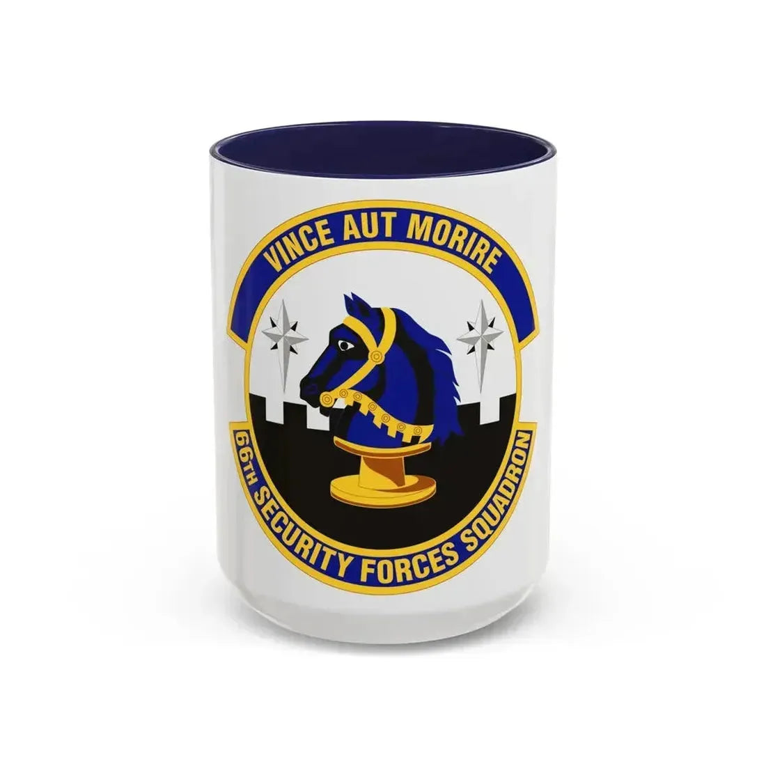 66th Security Forces Squadron (U.S. Air Force) Accent Coffee Mug 15oz Navy - Go Mug Yourself