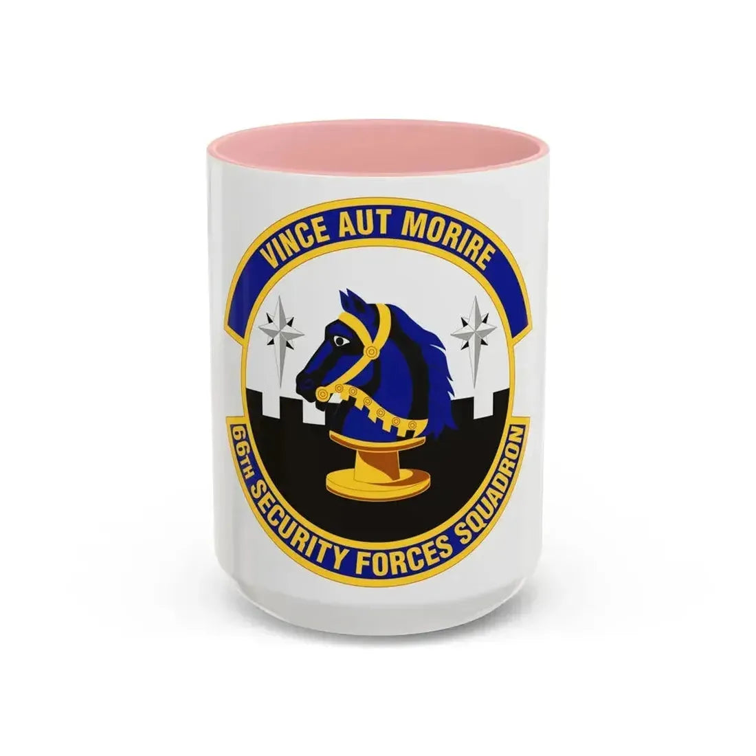 66th Security Forces Squadron (U.S. Air Force) Accent Coffee Mug 15oz Pink - Go Mug Yourself