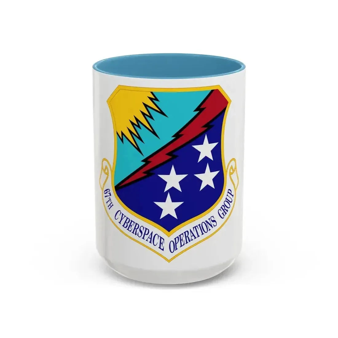 67 Cyberspace Operations Group ACC (U.S. Air Force) Accent Coffee Mug 15oz Light Blue - Go Mug Yourself