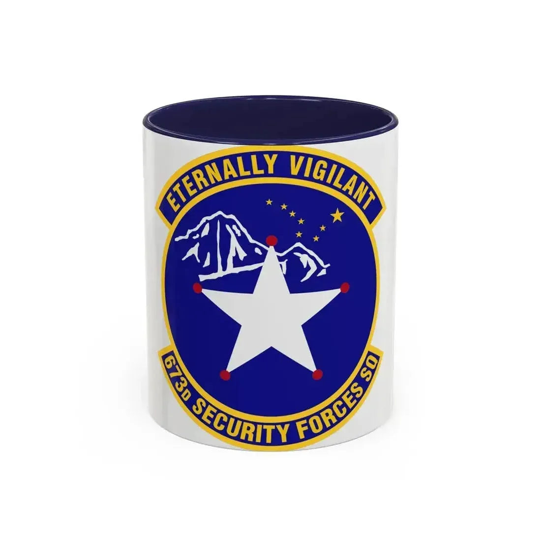 673 Security Forces Squadron PACAF (U.S. Air Force) Accent Coffee Mug 11oz Navy - Go Mug Yourself