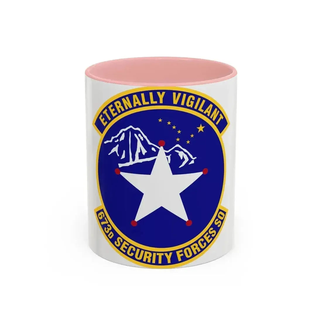 673 Security Forces Squadron PACAF (U.S. Air Force) Accent Coffee Mug 11oz Pink - Go Mug Yourself