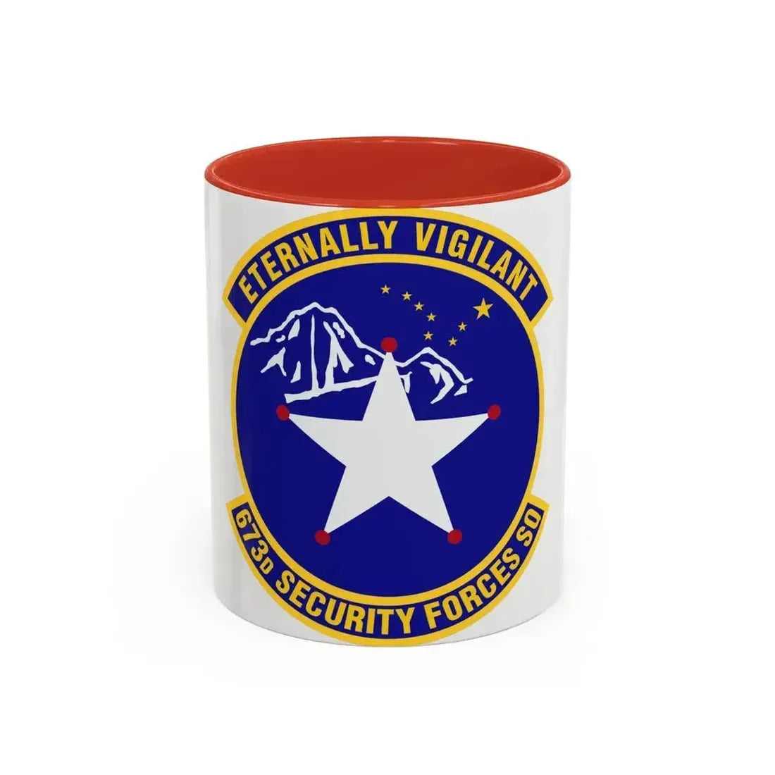673 Security Forces Squadron PACAF (U.S. Air Force) Accent Coffee Mug 11oz Red - Go Mug Yourself
