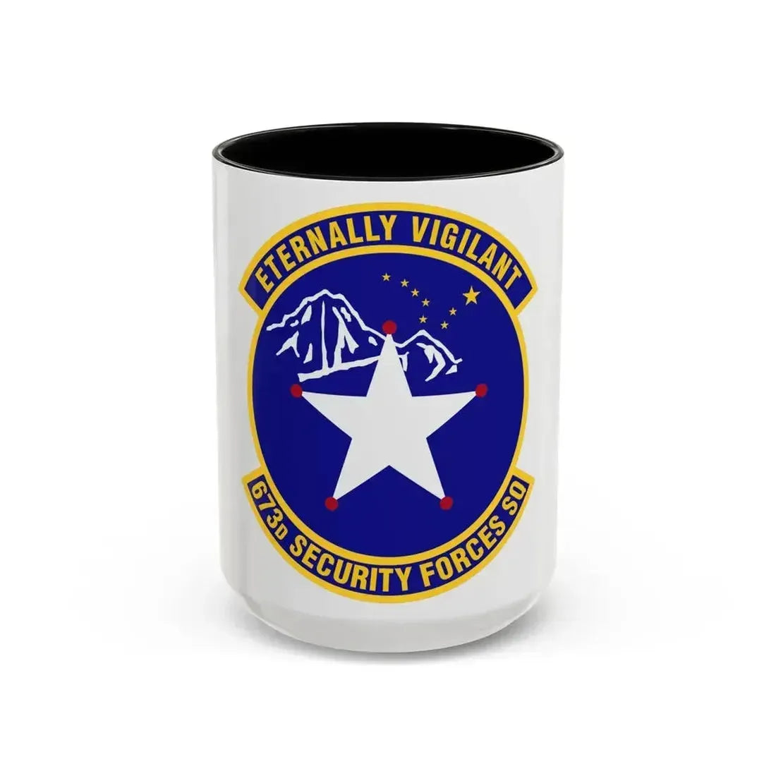 673 Security Forces Squadron PACAF (U.S. Air Force) Accent Coffee Mug 15oz Black - Go Mug Yourself