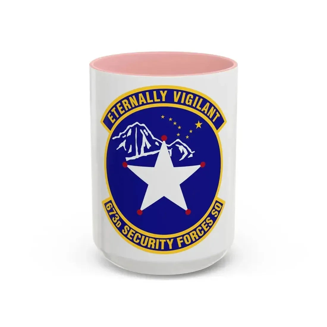 673 Security Forces Squadron PACAF (U.S. Air Force) Accent Coffee Mug 15oz Pink - Go Mug Yourself