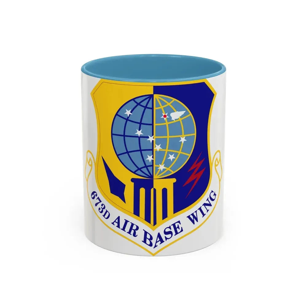 673d Air Base Wing (U.S. Air Force) Accent Coffee Mug 11oz Light Blue - Go Mug Yourself