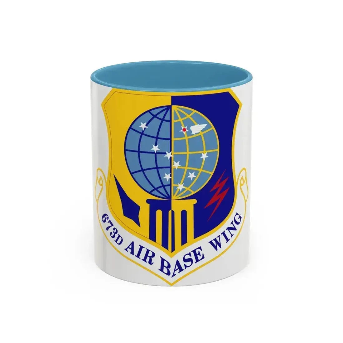 673d Air Base Wing (U.S. Air Force) Accent Coffee Mug 11oz Light Blue - Go Mug Yourself