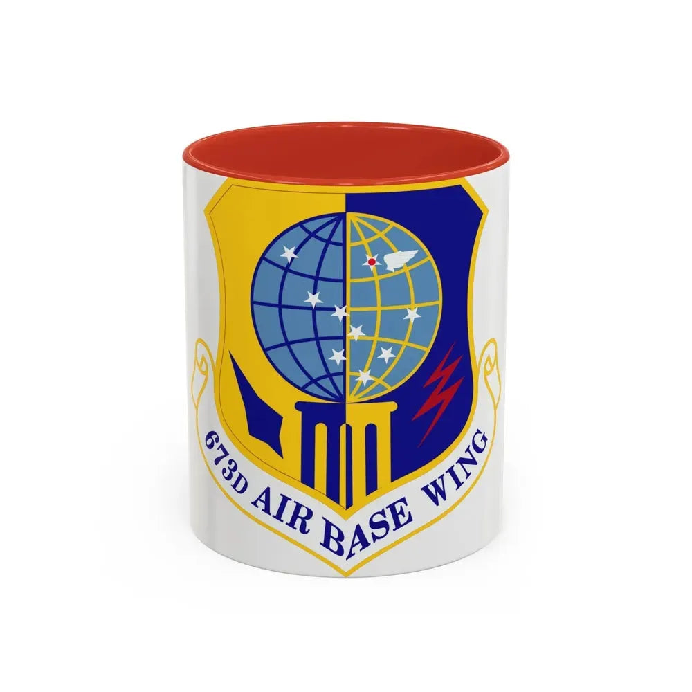 673d Air Base Wing (U.S. Air Force) Accent Coffee Mug 11oz Red - Go Mug Yourself