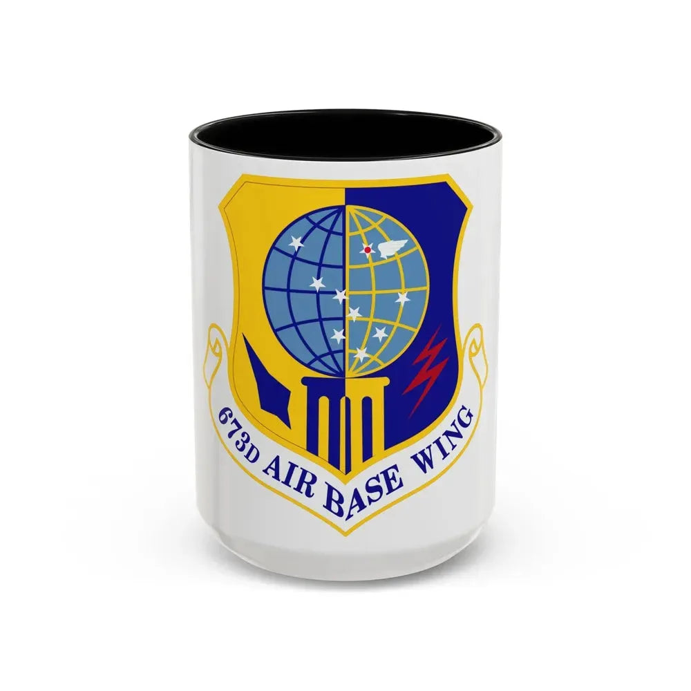 673d Air Base Wing (U.S. Air Force) Accent Coffee Mug 15oz Black - Go Mug Yourself