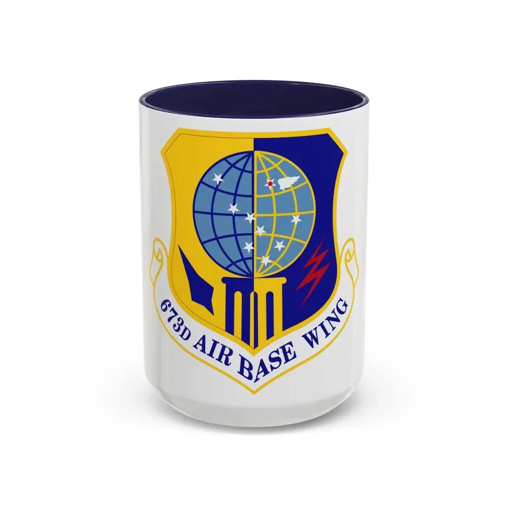 673d Air Base Wing (U.S. Air Force) Accent Coffee Mug 15oz Navy - Go Mug Yourself