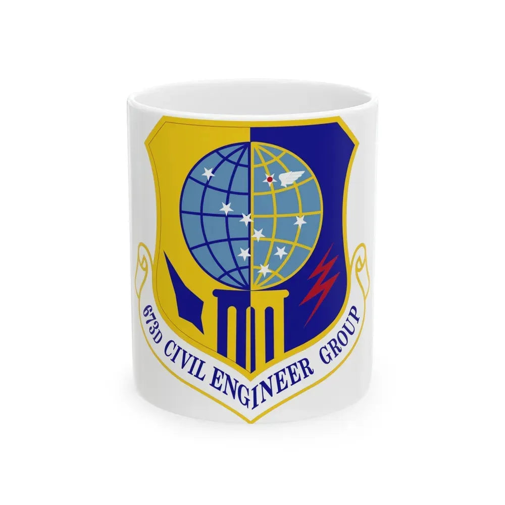 673d Civil Engineer Group (U.S. Air Force) White Coffee Mug 11oz - Go Mug Yourself