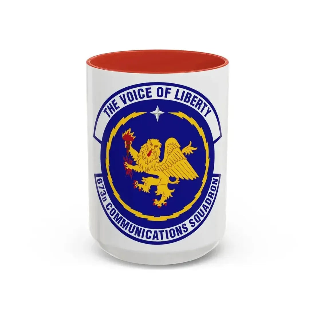 673d Communications Squadron (U.S. Air Force) Accent Coffee Mug 15oz Red - Go Mug Yourself