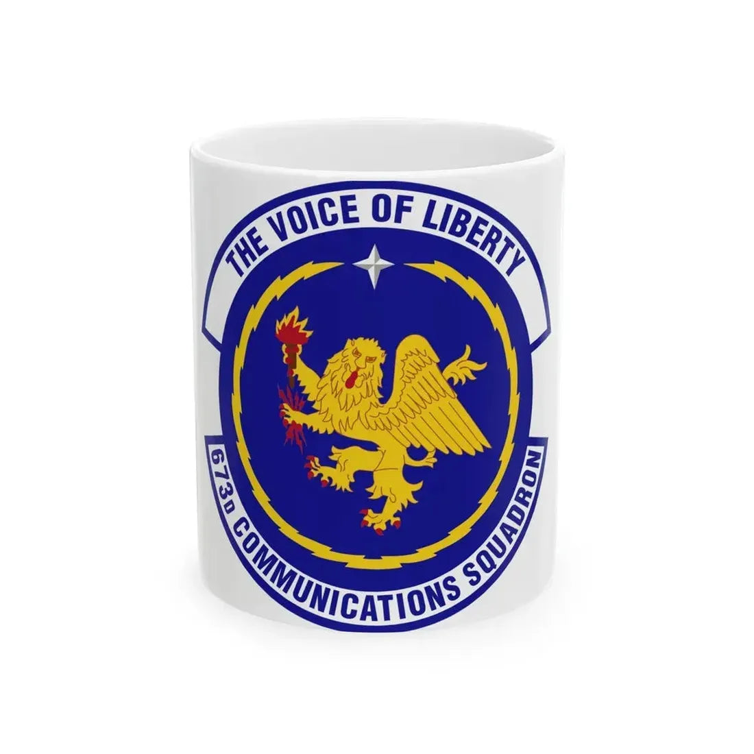 673d Communications Squadron (U.S. Air Force) White Coffee Mug - Go Mug Yourself