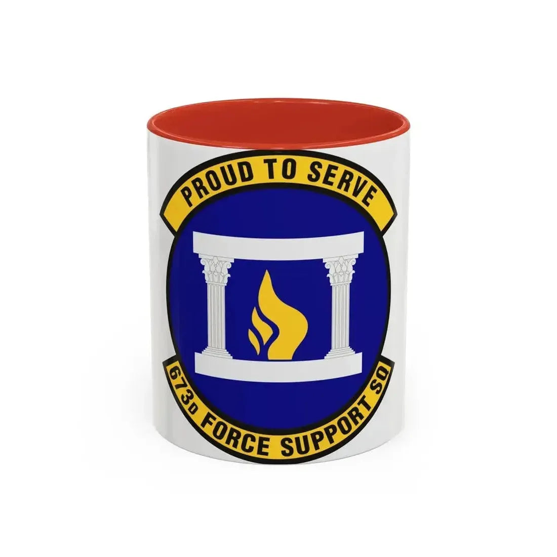 673d Force Support Squadron (U.S. Air Force) Accent Coffee Mug 11oz Red - Go Mug Yourself