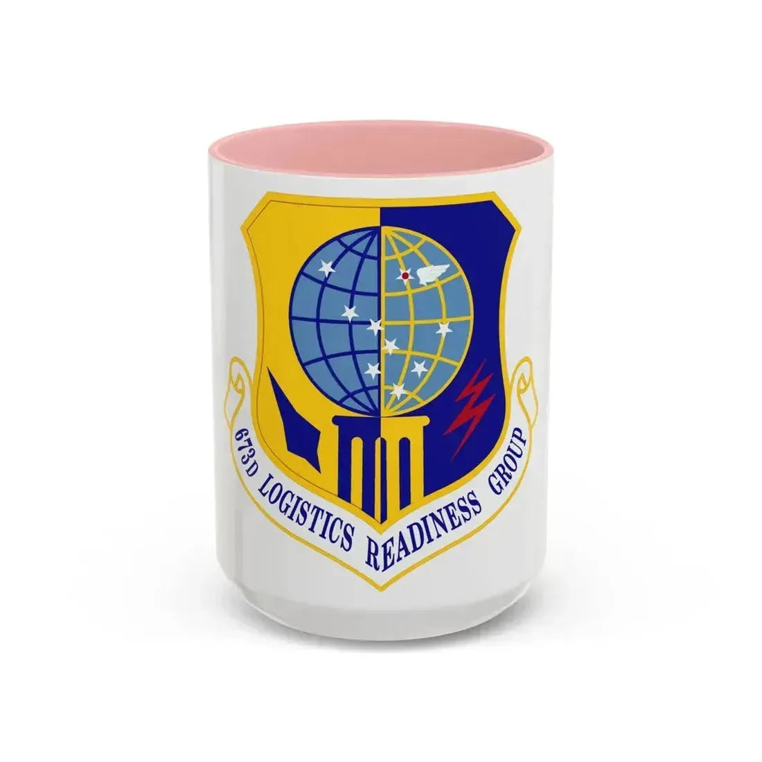 673d Logistics Readiness Group (U.S. Air Force) Accent Coffee Mug 15oz Pink - Go Mug Yourself