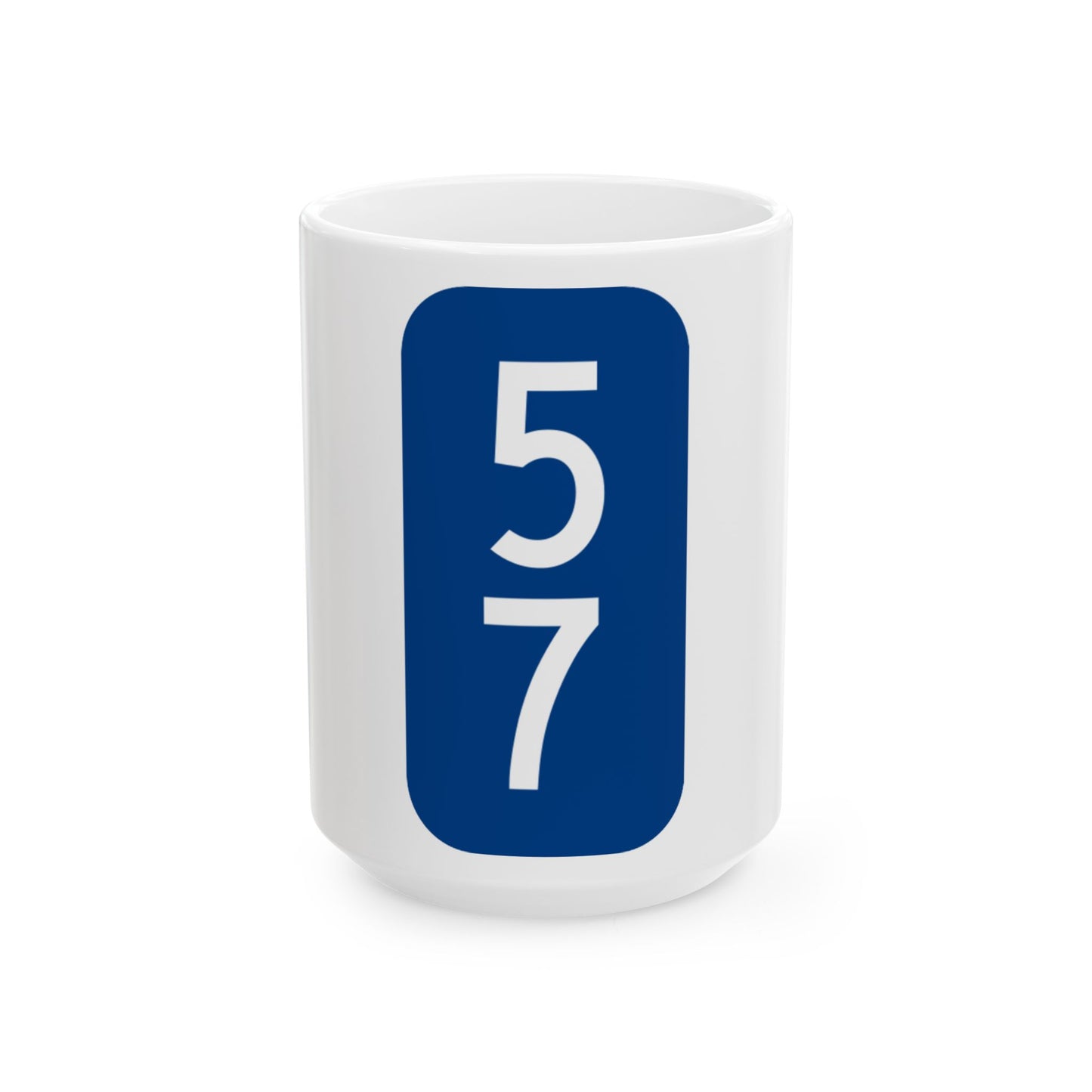 Warren County 57 NY tab (New York) (Road Sign) White Coffee Mug