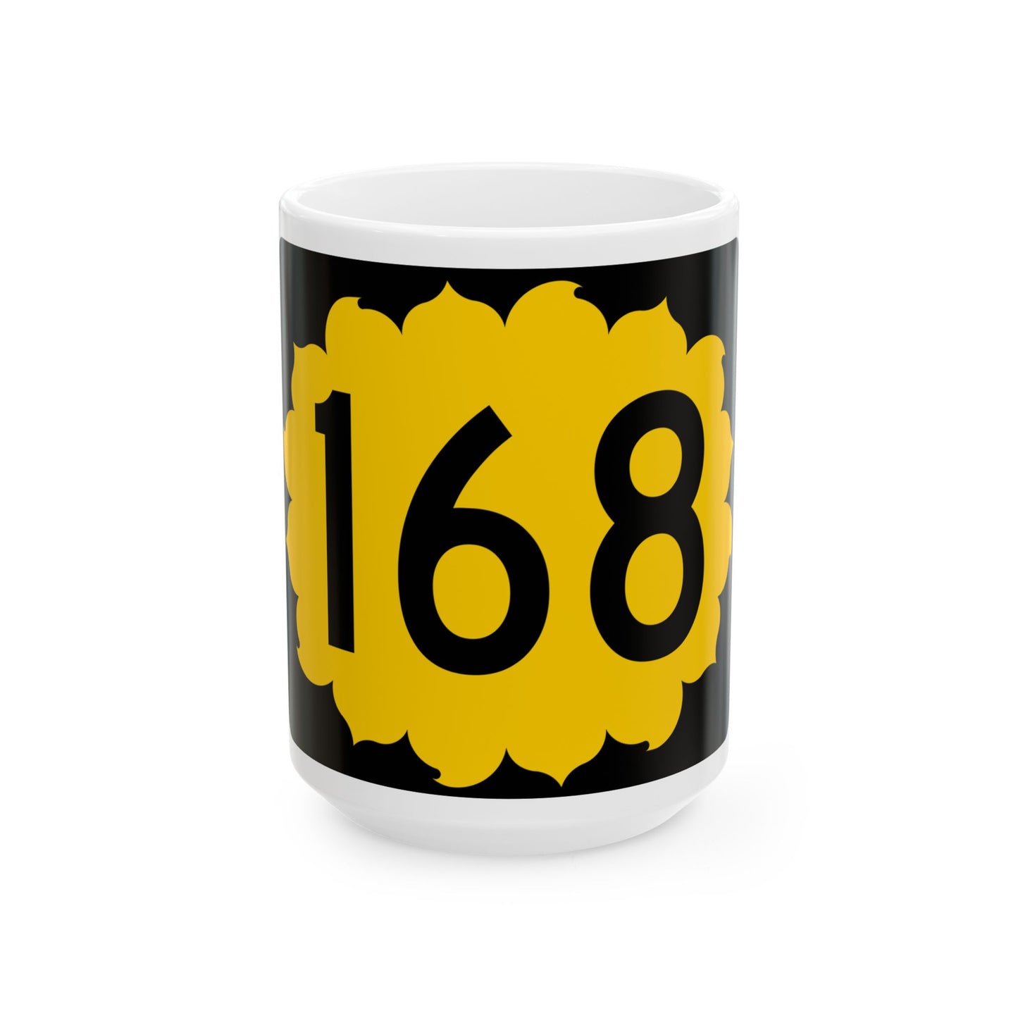 K-168 (Kansas) (Road Sign) White Coffee Mug