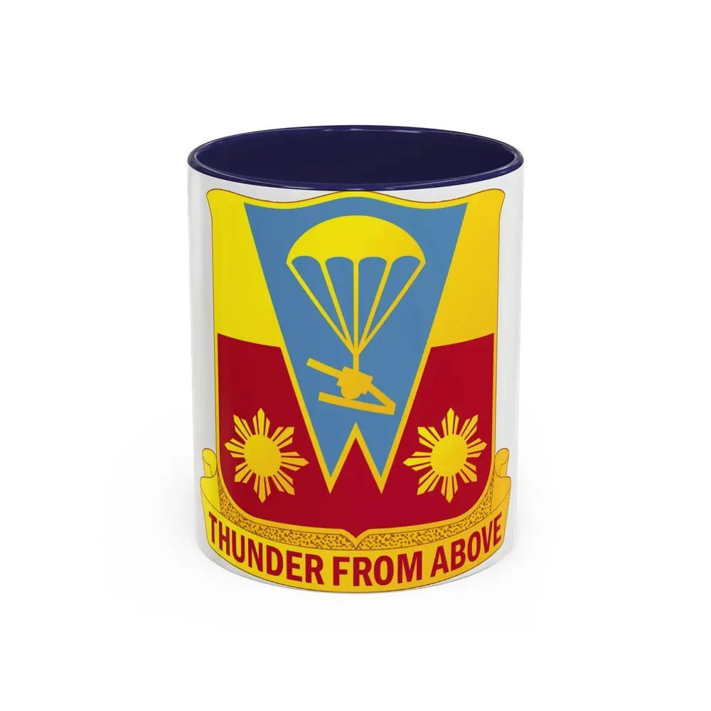 674th Airborne Field Artillery Battalion (U.S. Army) Accent Coffee Mug 11oz Navy - Go Mug Yourself