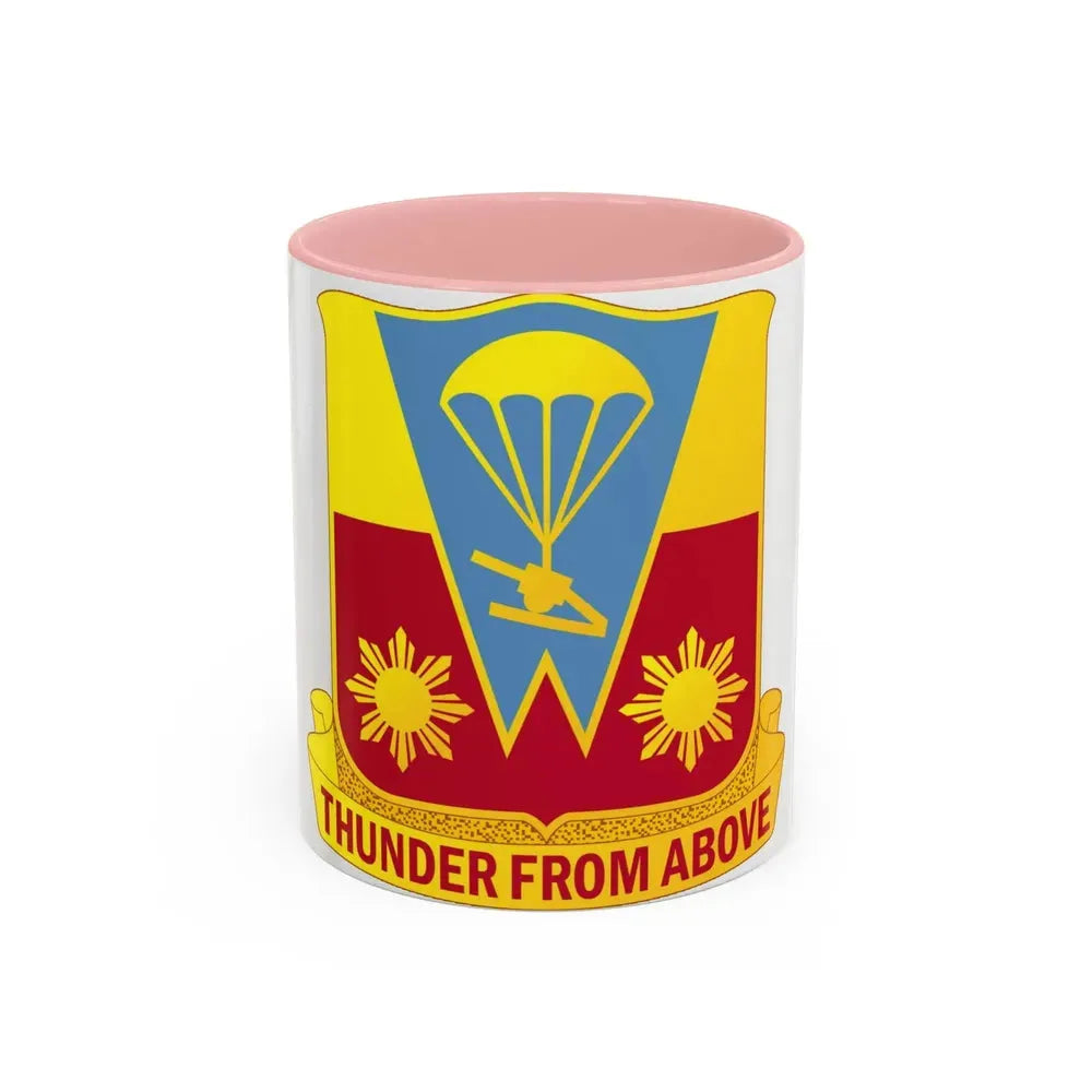 674th Airborne Field Artillery Battalion (U.S. Army) Accent Coffee Mug 11oz Pink - Go Mug Yourself