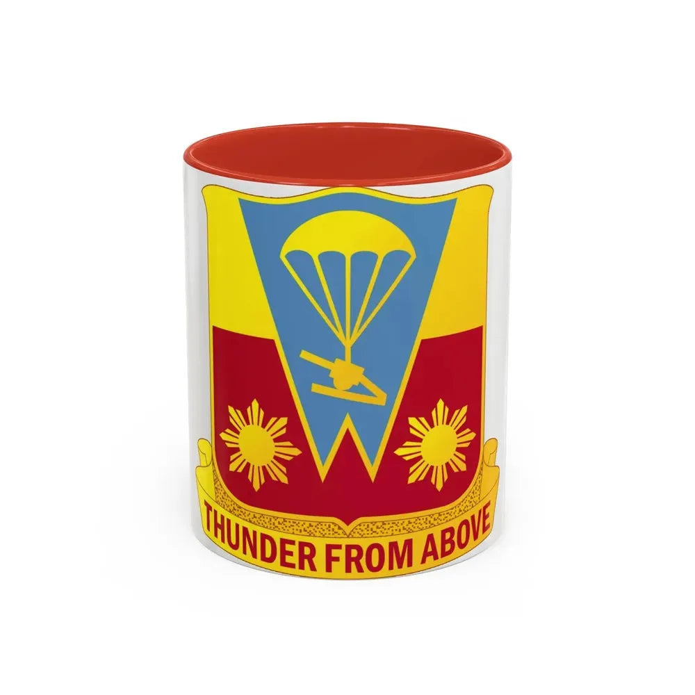 674th Airborne Field Artillery Battalion (U.S. Army) Accent Coffee Mug 11oz Red - Go Mug Yourself