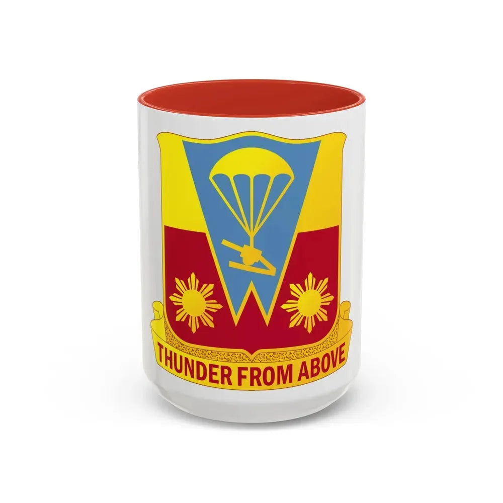 674th Airborne Field Artillery Battalion (U.S. Army) Accent Coffee Mug 15oz Red - Go Mug Yourself