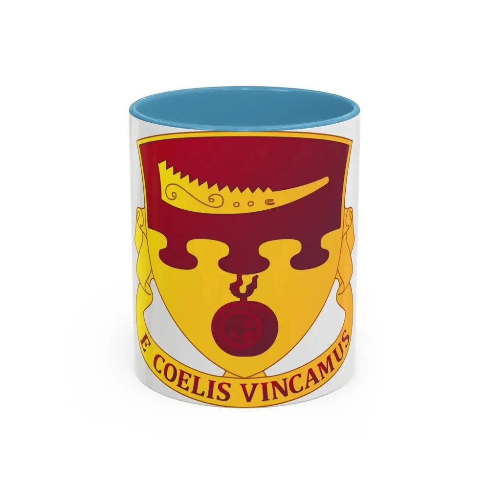675th Airborne Field Artillery Battalion (U.S. Army) Accent Coffee Mug 11oz Light Blue - Go Mug Yourself