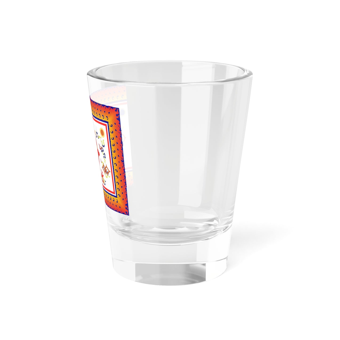 Flag of Sikkim 1914-1962 (India) Shot Glass 1.5oz