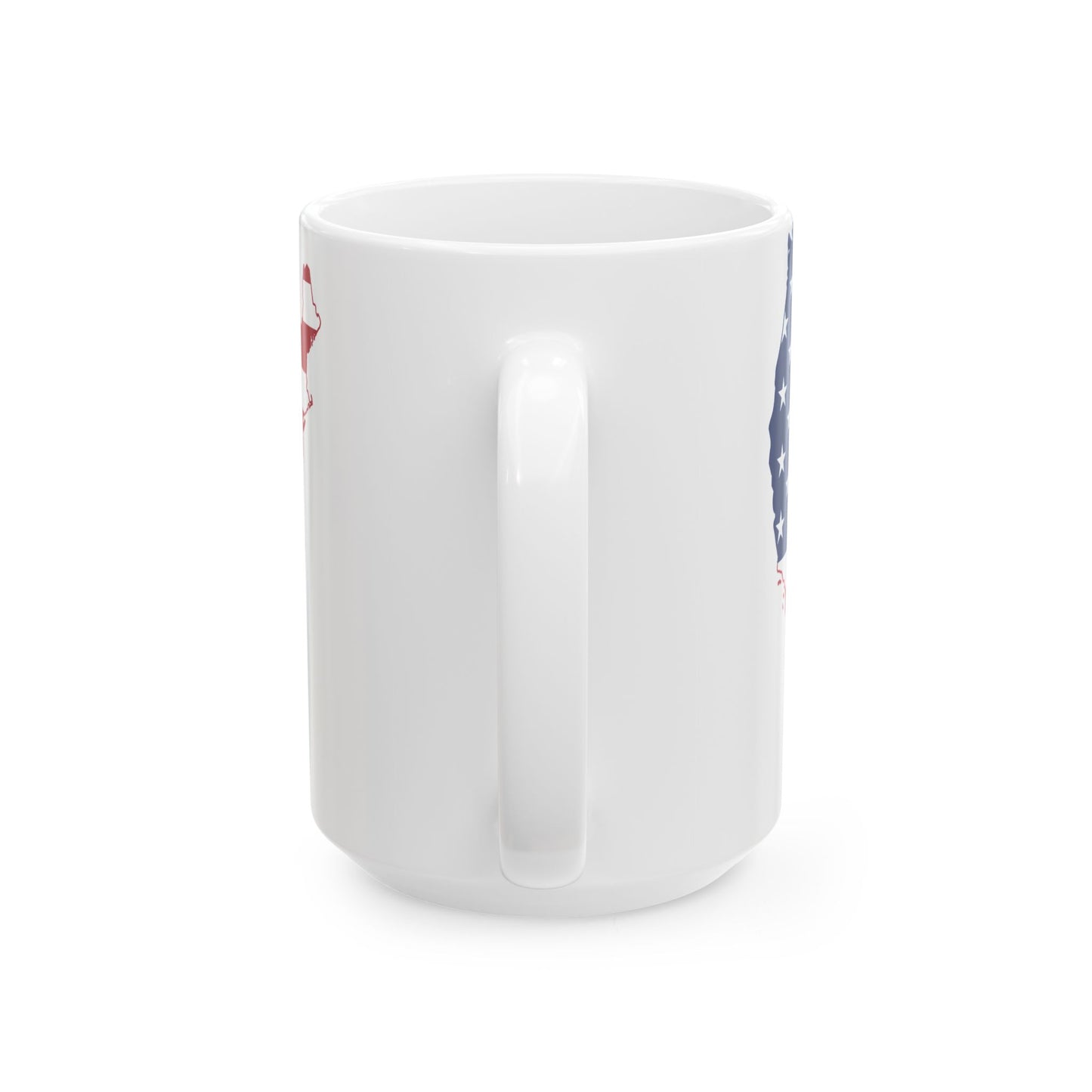 Flag-map of the United States (United States) White Coffee Mug
