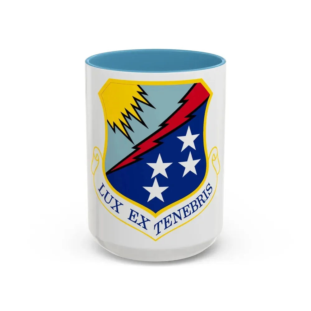 67th Network Warfare Wing (U.S. Air Force) Accent Coffee Mug 15oz Light Blue - Go Mug Yourself