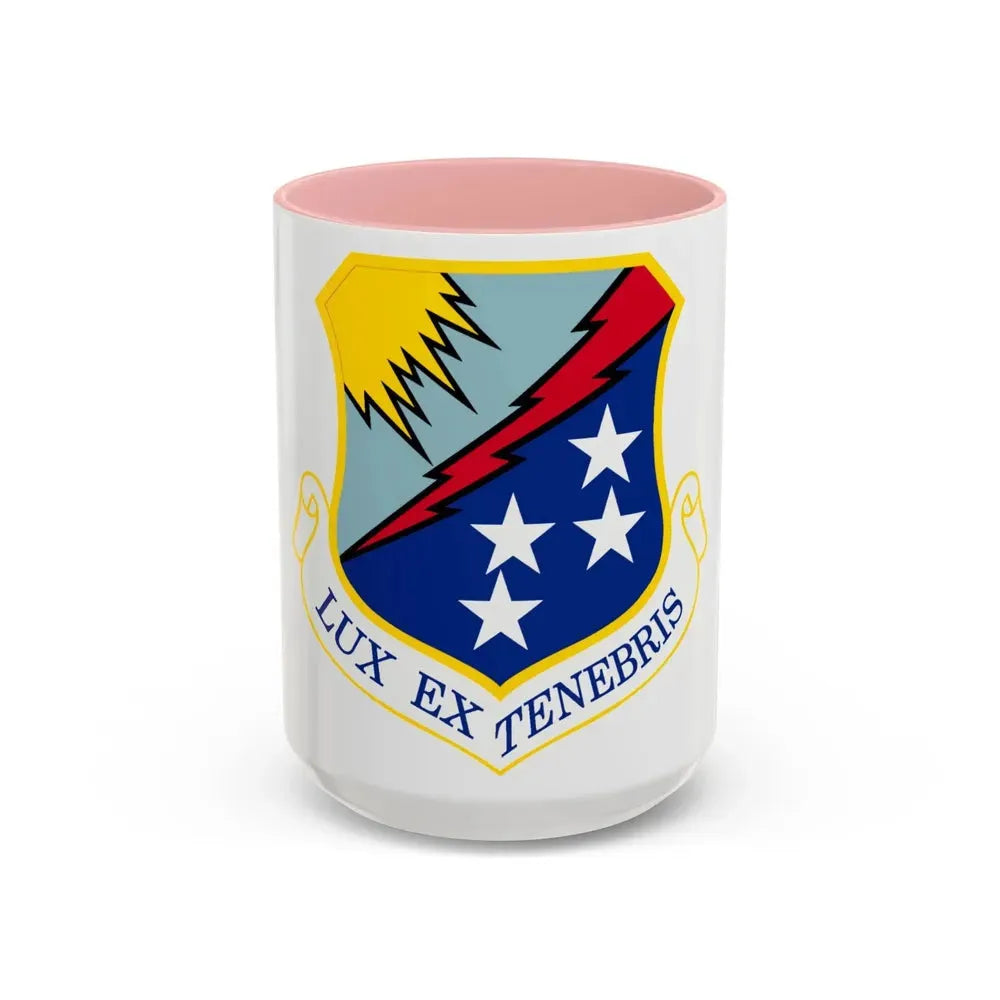 67th Network Warfare Wing (U.S. Air Force) Accent Coffee Mug 15oz Pink - Go Mug Yourself