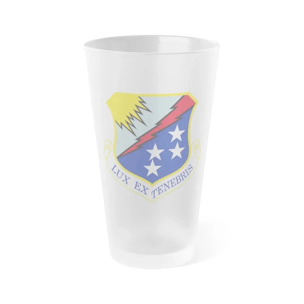 67th Network Warfare Wing (U.S. Air Force) Frosted Pint Glass 16oz 16oz Frosted - Go Mug Yourself