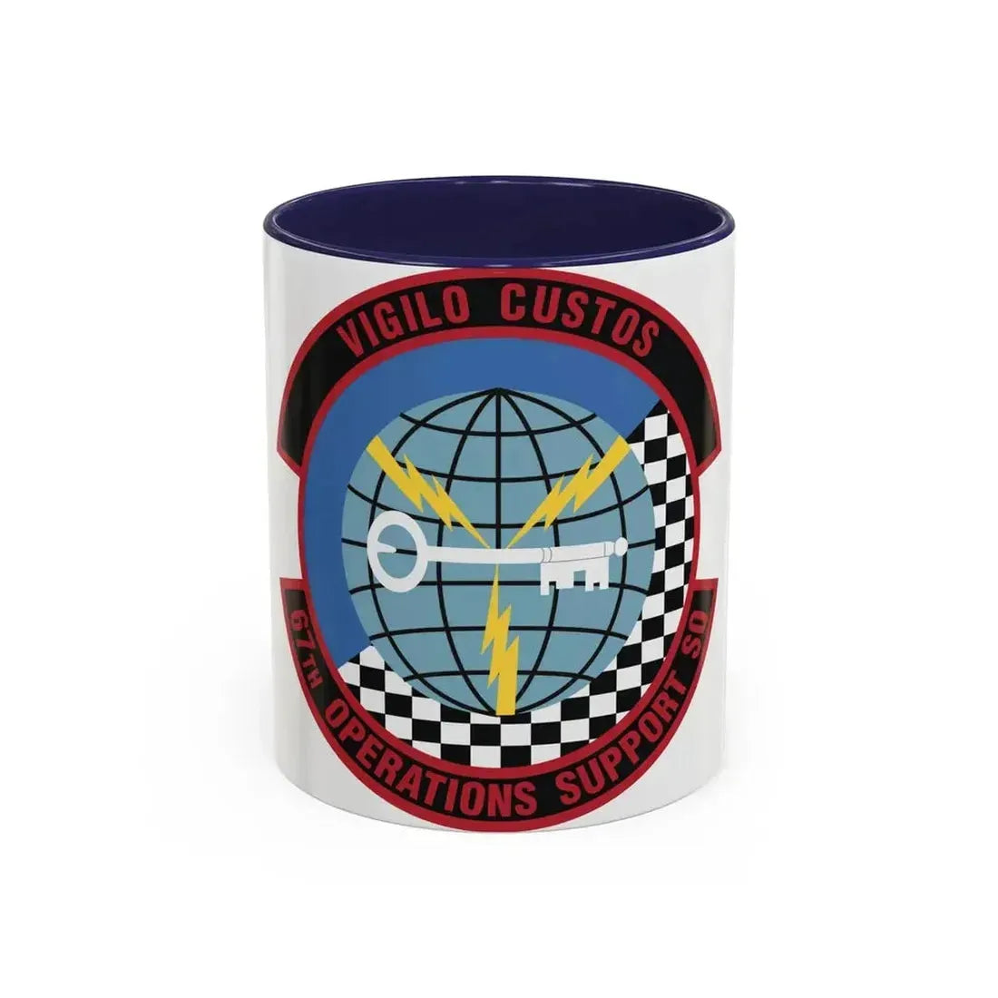 67th Operations Support Squadron (U.S. Air Force) Accent Coffee Mug 11oz Navy - Go Mug Yourself