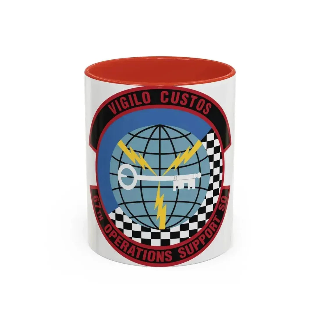 67th Operations Support Squadron (U.S. Air Force) Accent Coffee Mug 11oz Red - Go Mug Yourself