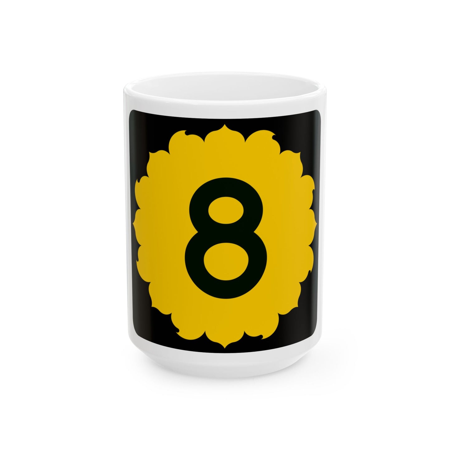 K-8 (Kansas) (Road Sign) White Coffee Mug