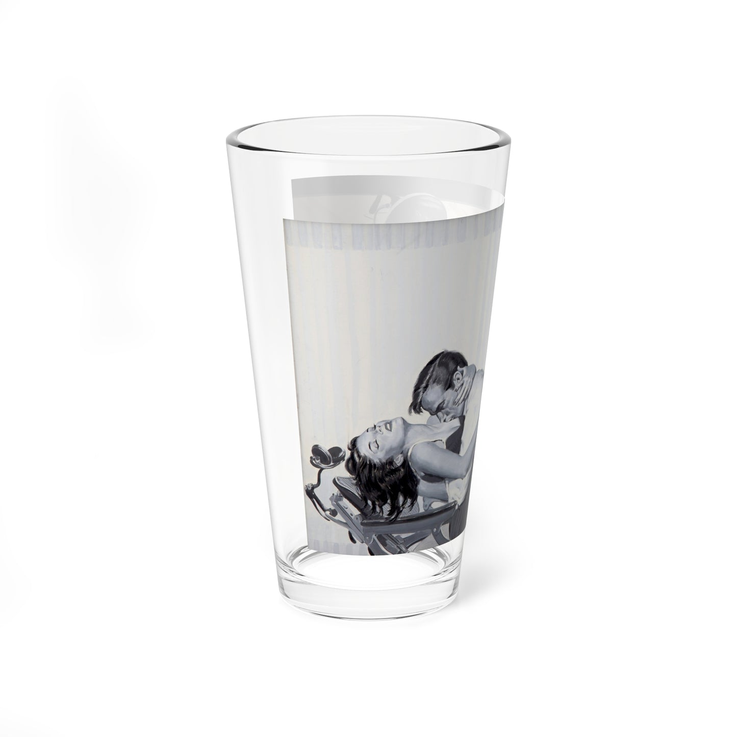 Love at the Dentist's Office, Men's Magazine Illustration - Pint Glass 16oz