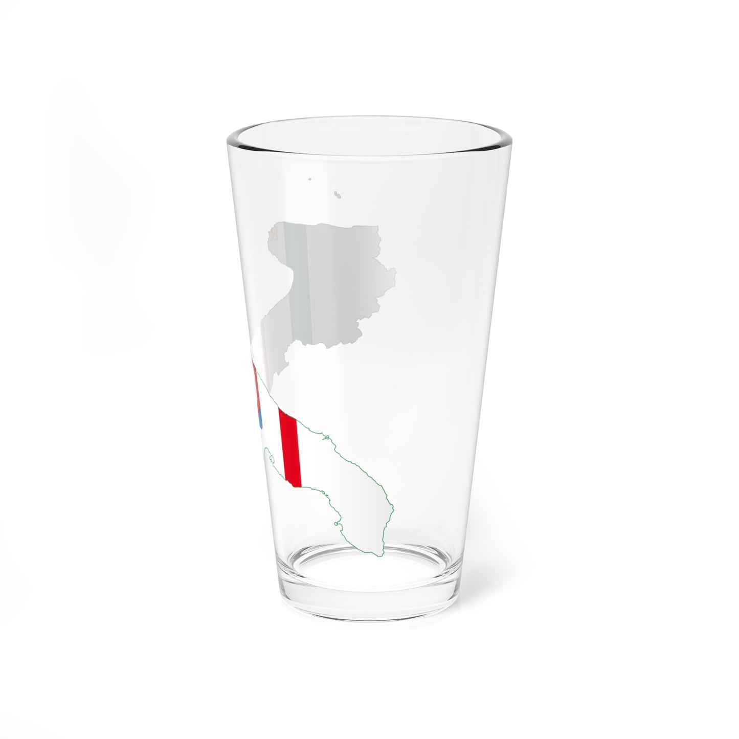 Flag map of Apulia (Italy) Pint Glass 16oz