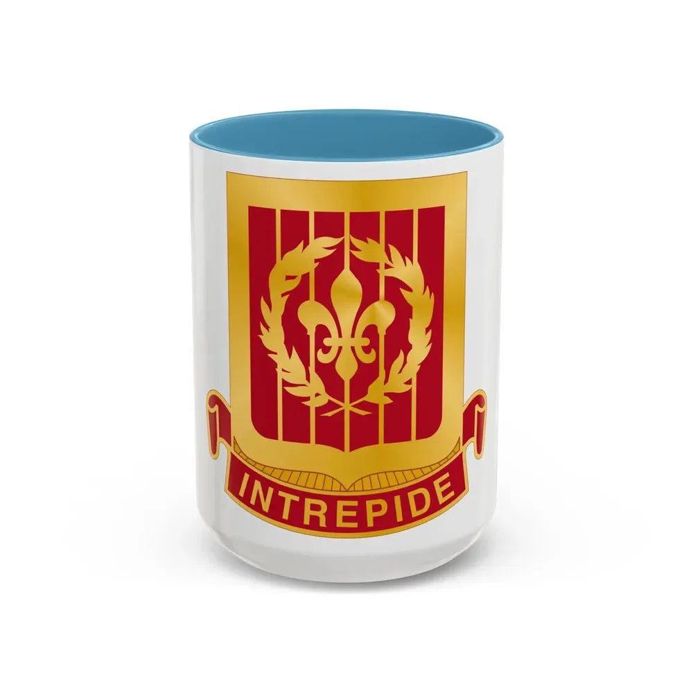 682nd Antiaircraft Artillery Gun Battalion (U.S. Army) Accent Coffee Mug 15oz Light Blue - Go Mug Yourself