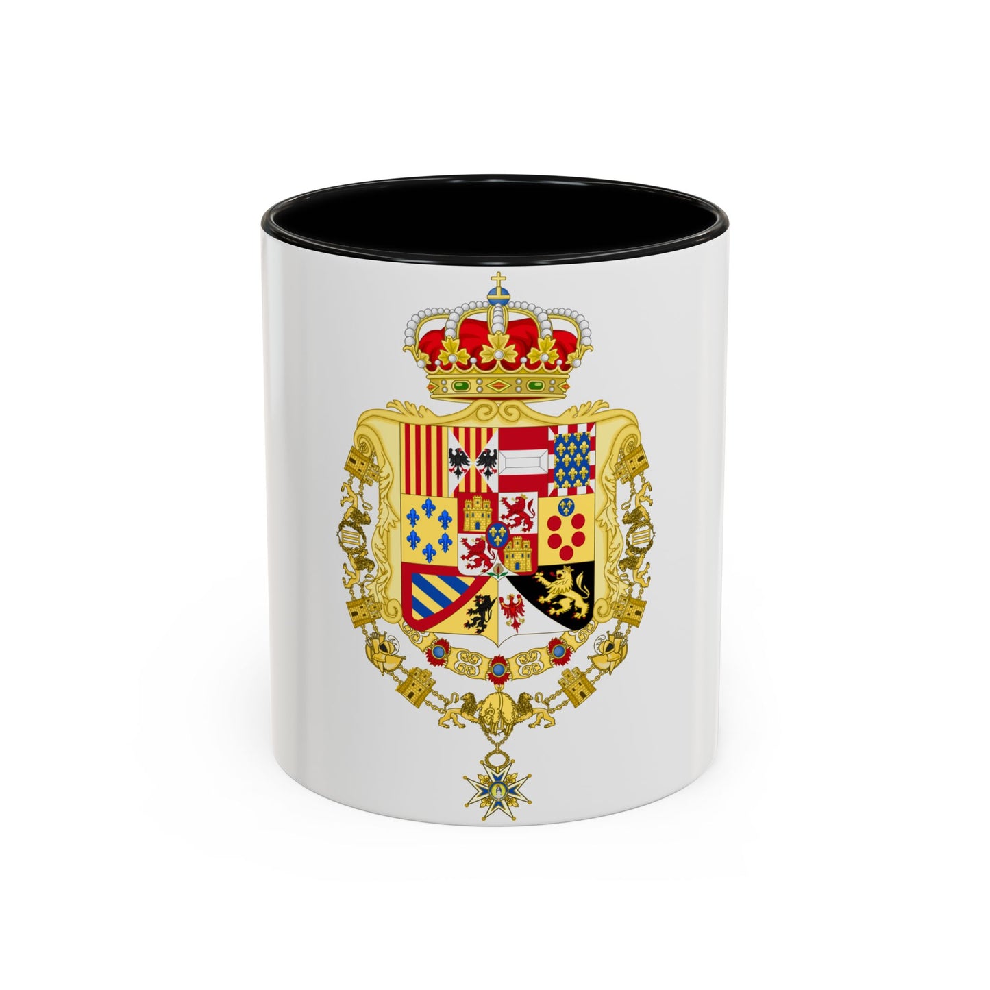Royal Greater Coat of Arms of Spain (1761-1868 and 1874-1931) - Accent Coffee Mug