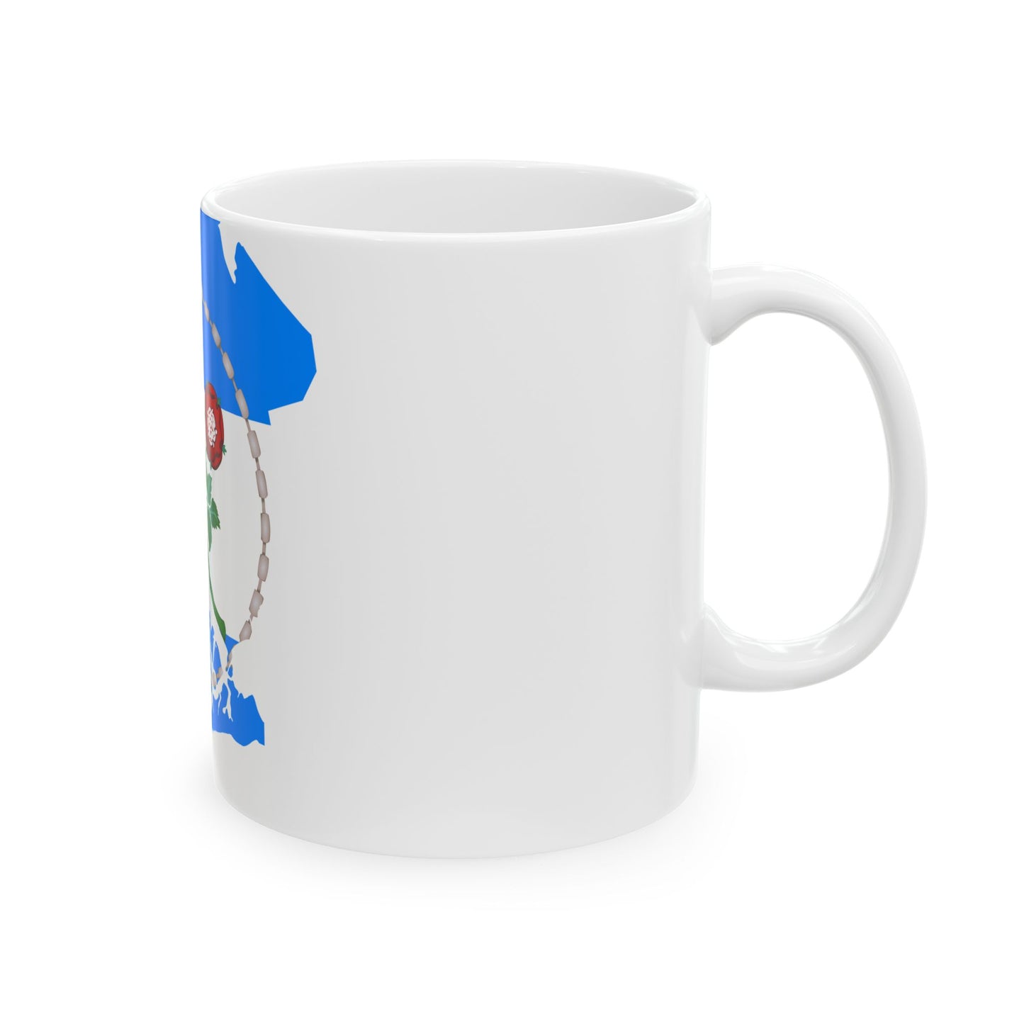 Flag-map of Queens County New York (United States) White Coffee Mug